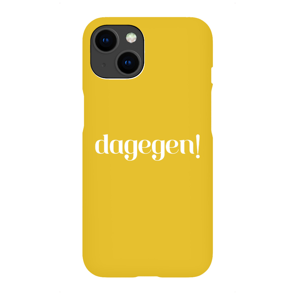 iPhone "Dagegen! Gelb" Premium-Case Handyhülle artboxONE