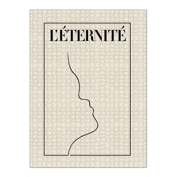 Puzzle Ravensburger "L'Eternité Minimalistic Line Art" artboxONE - Typografie,Menschen,Liebe