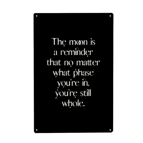 Holzbild "Selflove moon cycles quote" artboxONE - Typografie,Liebe,Galaxy