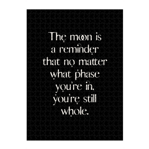 Puzzle Ravensburger "Selflove moon cycles quote" artboxONE - Typografie,Liebe,Galaxy