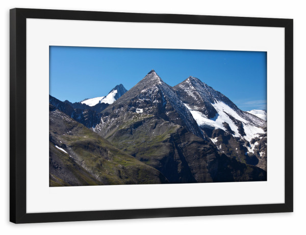Poster mit Rahmen schwarz "Gebirge Großglockner" artboxONE - Natur,Reise,Reise / Länder