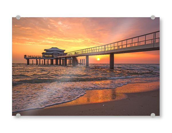 Acrylglasbild "Das Teehaus in Timmendorf" artboxONE - Natur,Reise / Strand und Meer,Reise / Länder