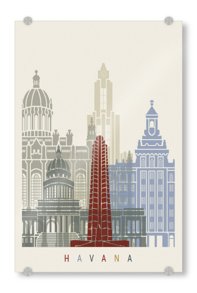 Acrylglasbild "Havana V2 skyline" artboxONE - Städte,Architektur