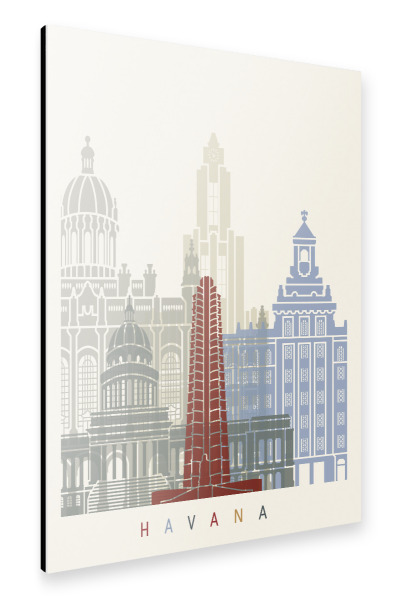 Alu-Dibond "Havana V2 skyline" 30x20 cm artboxONE