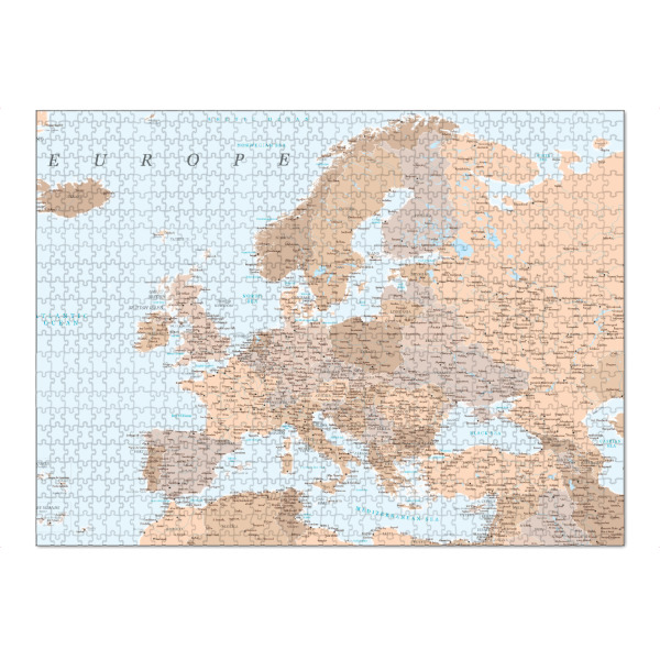 Puzzle Ravensburger "Detailed map of Europe, Niall" artboxONE - Reise,Kartografie