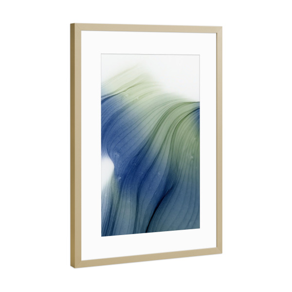 Poster mit Rahmen Gold "Bunt - WasserFall - Kunst" artboxONE - Abstrakt