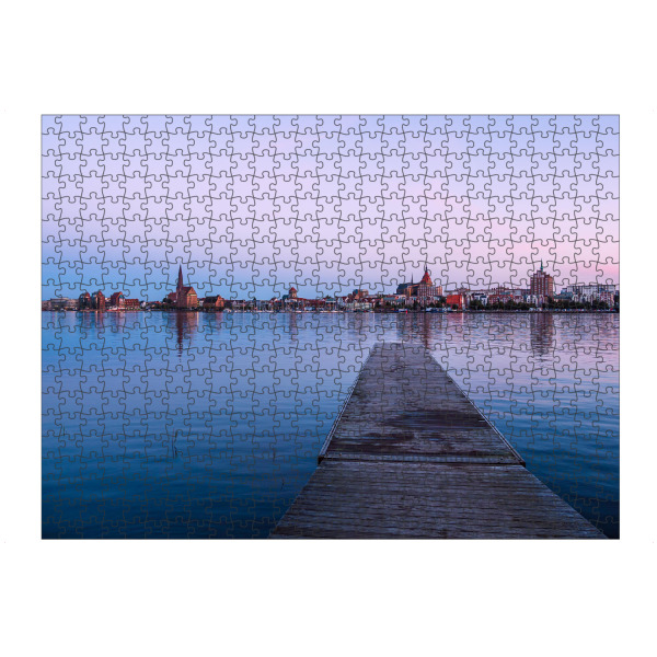 artboxONE Puzzle "Warnow mit Steg am Abend" artboxONE - Natur,Reise,Architektur,Städte / Weitere