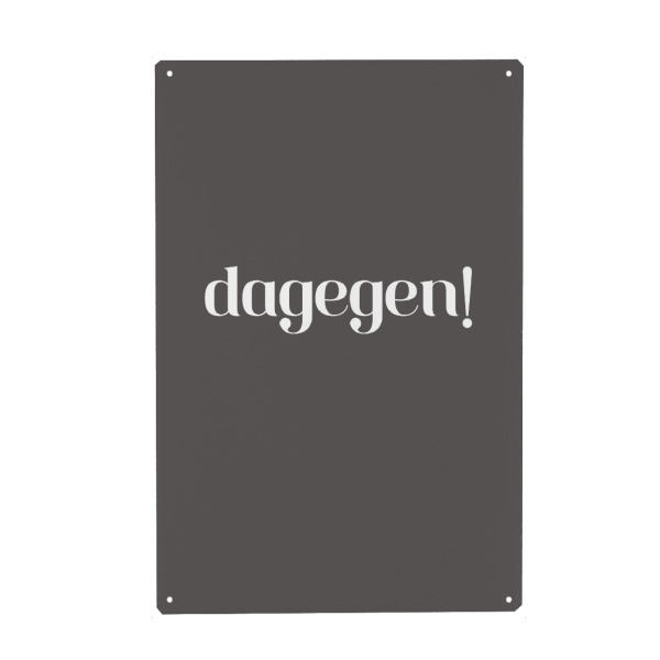 Holzbild "Dagegen! Grau" artboxONE - Typografie,Lehrersprüche,Für Papa,Männer,Lustig