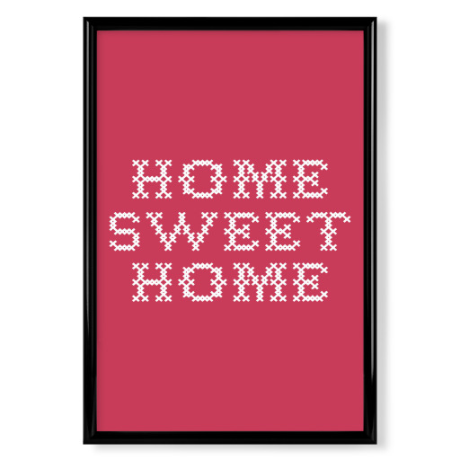 Sweet Home I Embroidery Pink Red
