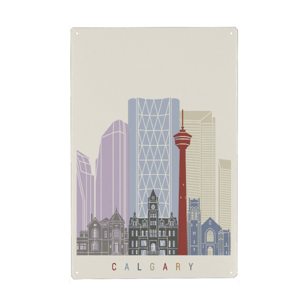 Metall Poster "Calgary skyline" artboxONE - Städte,Architektur