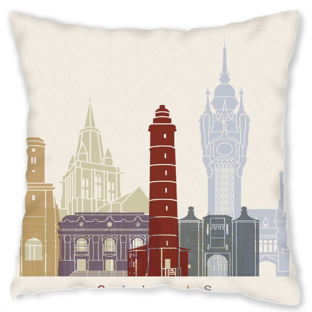 Design-Kissen "Calais skyline" artboxONE - Stߤdte,Architektur