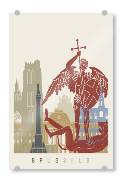 Acrylglasbild "Brussels skyline" artboxONE - Städte,Architektur
