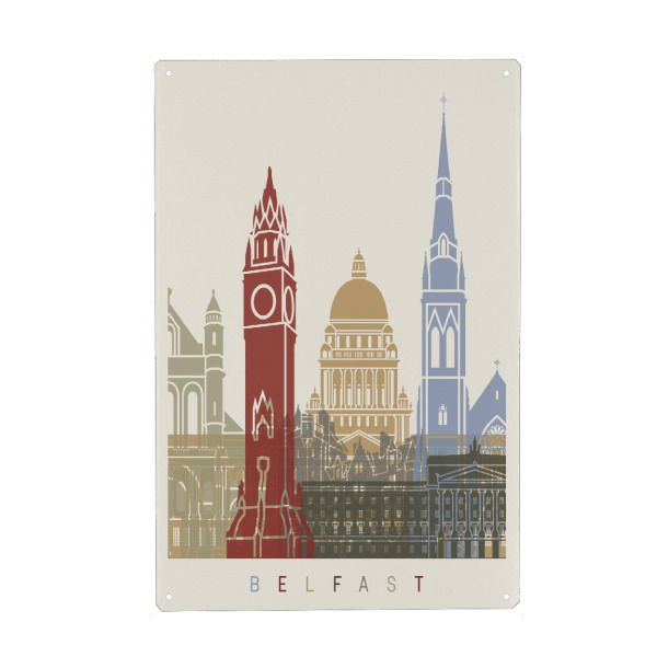Holzbild "Belfast skyline" artboxONE - Städte,Architektur