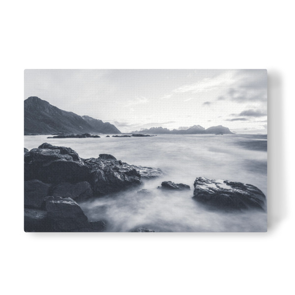 Leinwandbild "Norwegian Coast Monochrome" artboxONE - Natur
