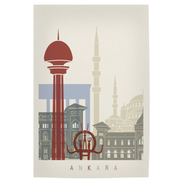 Poster "Ankara skyline" artboxONE - Städte,Architektur