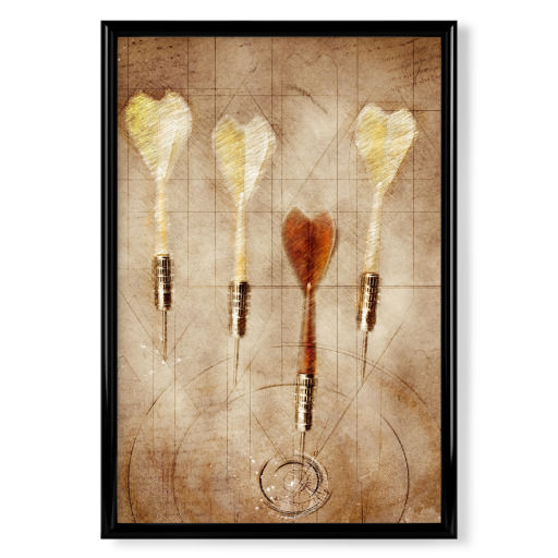 Darts illustration sport art