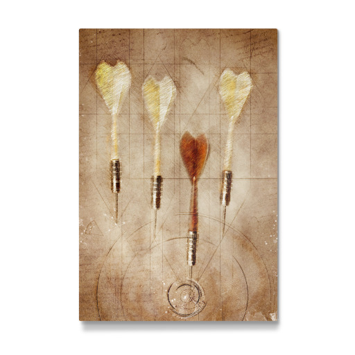 Darts illustration sport art