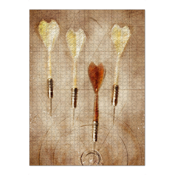 Puzzle Ravensburger "Darts illustration sport art" artboxONE - Sport,Sport / Sommerspiele - Dart,Darts,Arrows,Sport,Art,Pfeile - Bild dart