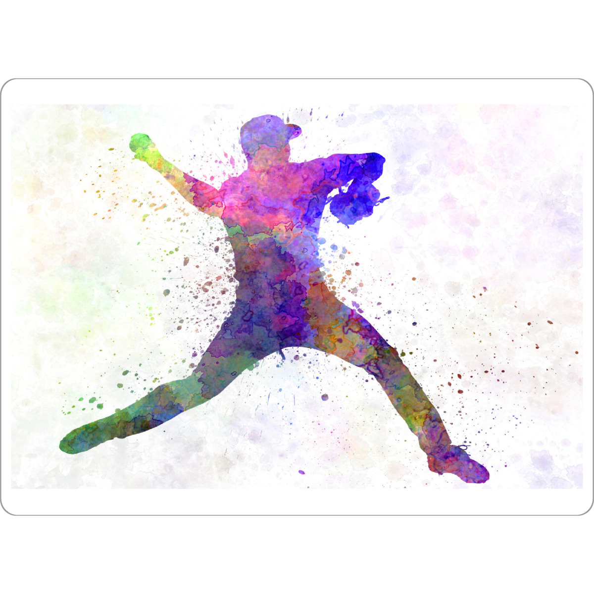 Tischset "Young baseball pitcher" artboxONE - Sport - America,Sport,Sports,Colorful baseball,Bat,Stadium,Player,Pitcher,Watercolor - Bild america