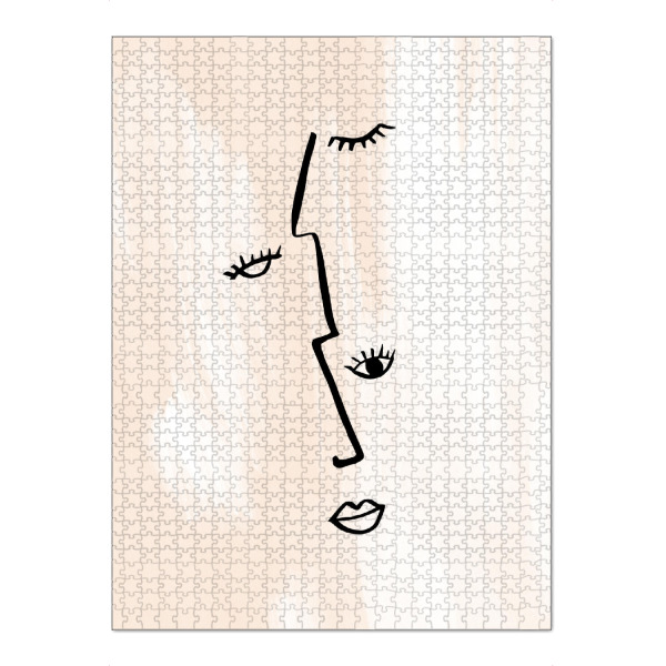 Puzzle Ravensburger "Minimalistic Abstract Faces" artboxONE - Abstrakt,Menschen,Männer