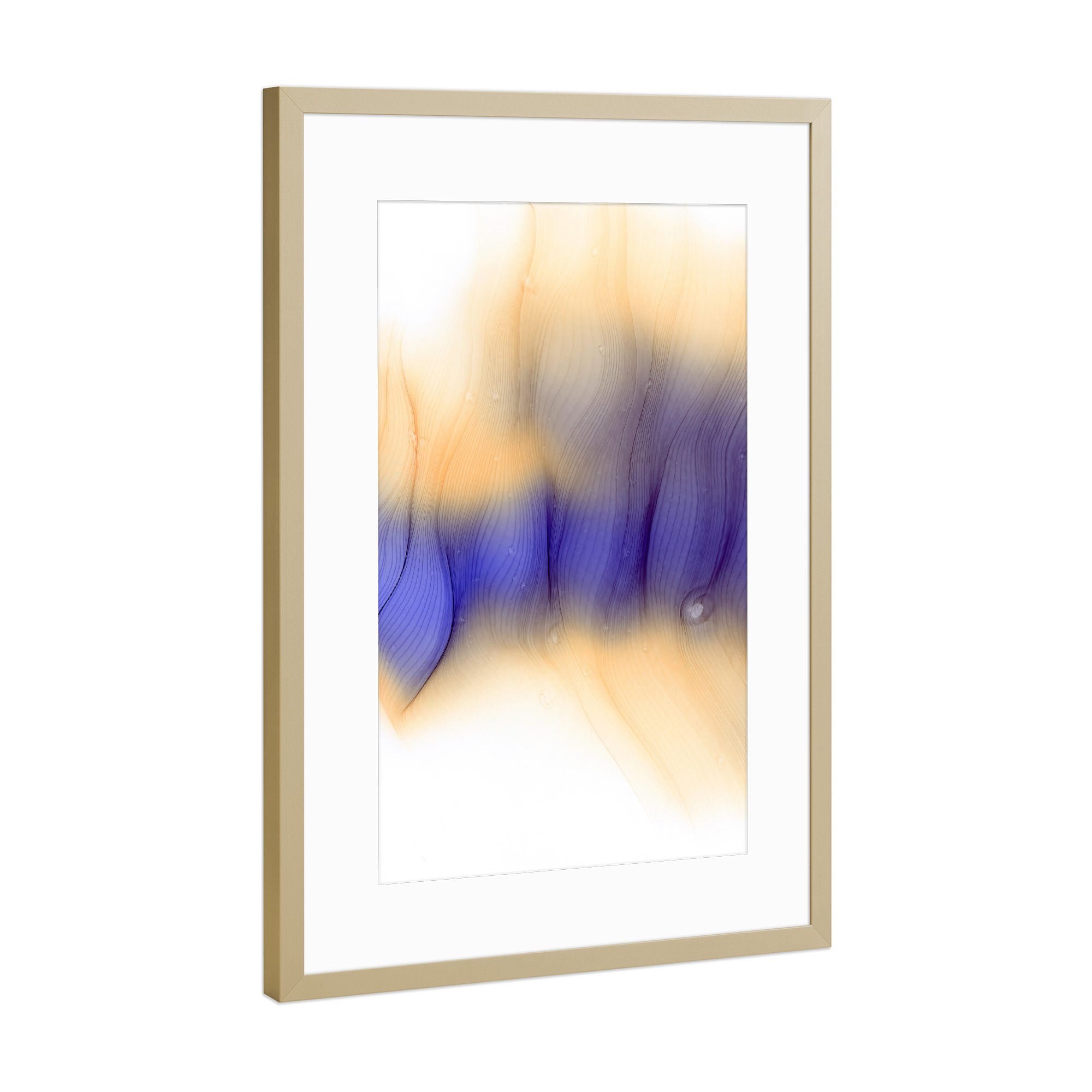 Poster mit Rahmen Gold "Abstract the Golden and Purple" artboxONE - Abstrakt