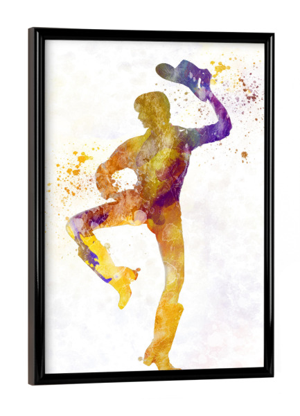 Poster mit schwarzem Rahmen "Typical country dance" artboxONE - Menschen,Musik