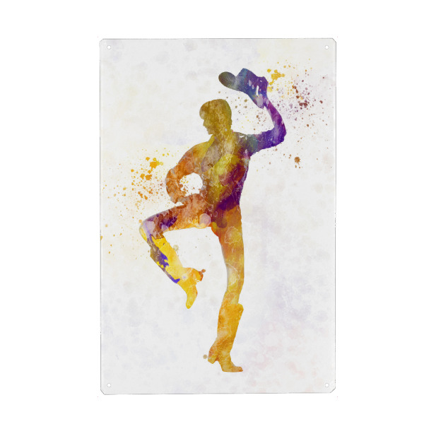 Holzbild "Typical country dance" artboxONE - Menschen,Musik