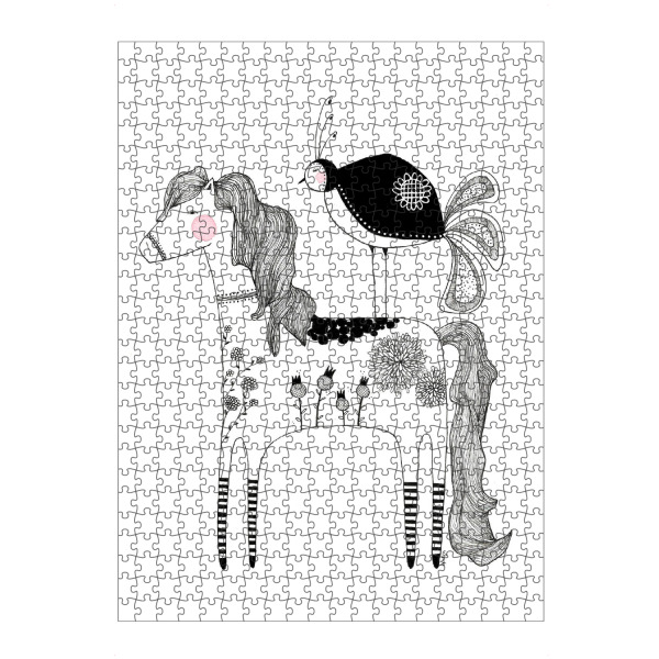 artboxONE Puzzle "Bianca Peters - Dalapferd" artboxONE - Floral,Tiere,Schwarzweiß