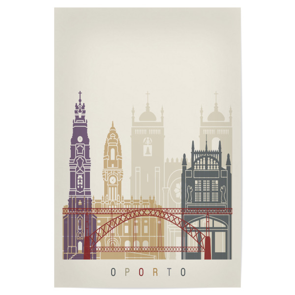 Poster "Oporto skyline-b" artboxONE - Städte,Architektur