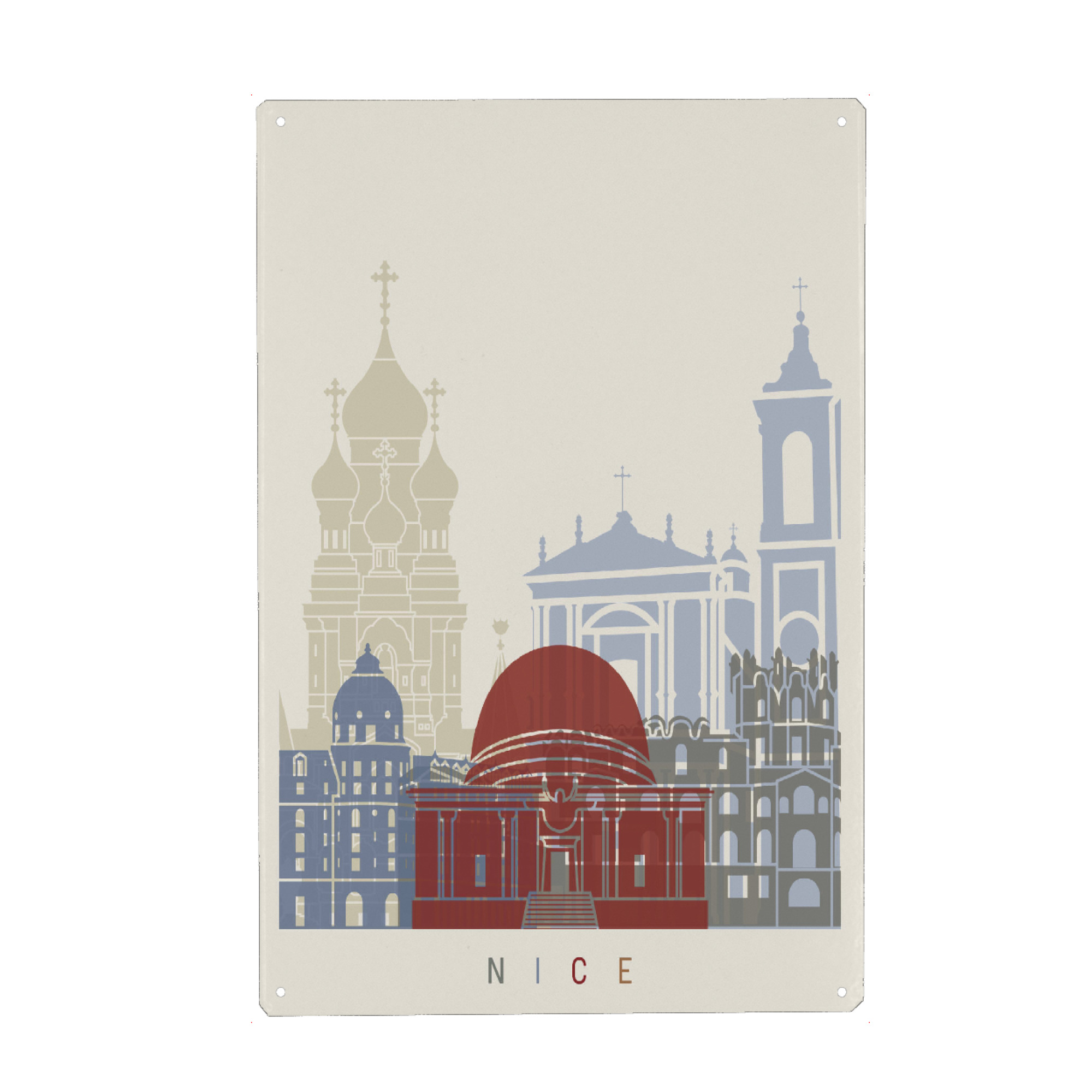 Metall Poster "Nice skyline" artboxONE - Städte,Architektur
