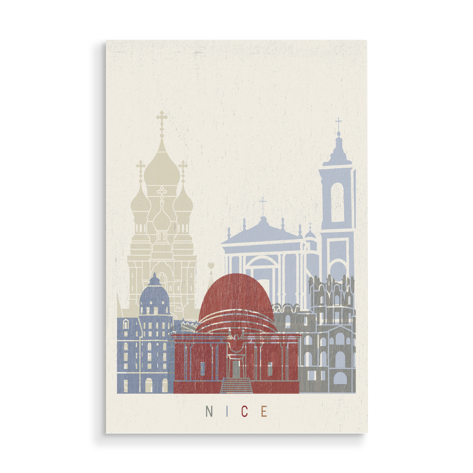 Holzbild "Nice skyline" artboxONE - Städte,Architektur