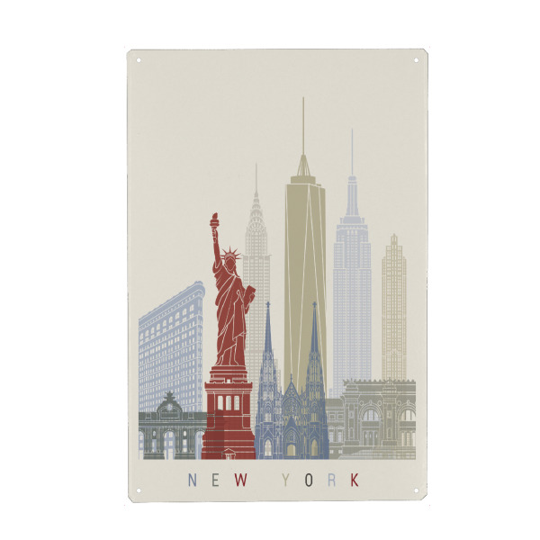 Metall Poster "New York skyline-b" artboxONE - Städte,Architektur