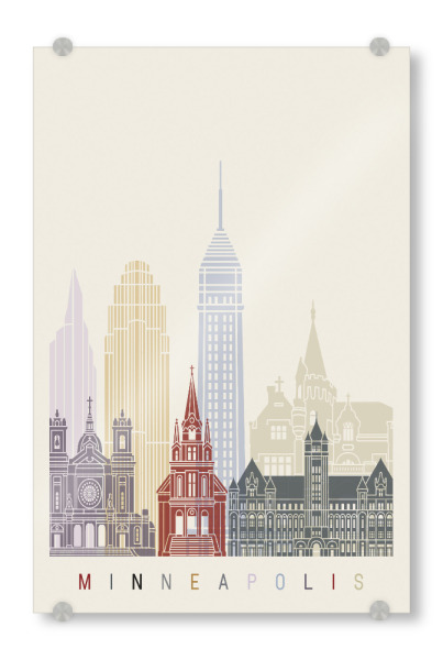 Acrylglasbild "Minneapolis skyline" artboxONE - Städte,Architektur