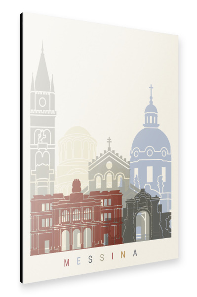 Alu-Dibond "Messina skyline" 30x20 cm artboxONE