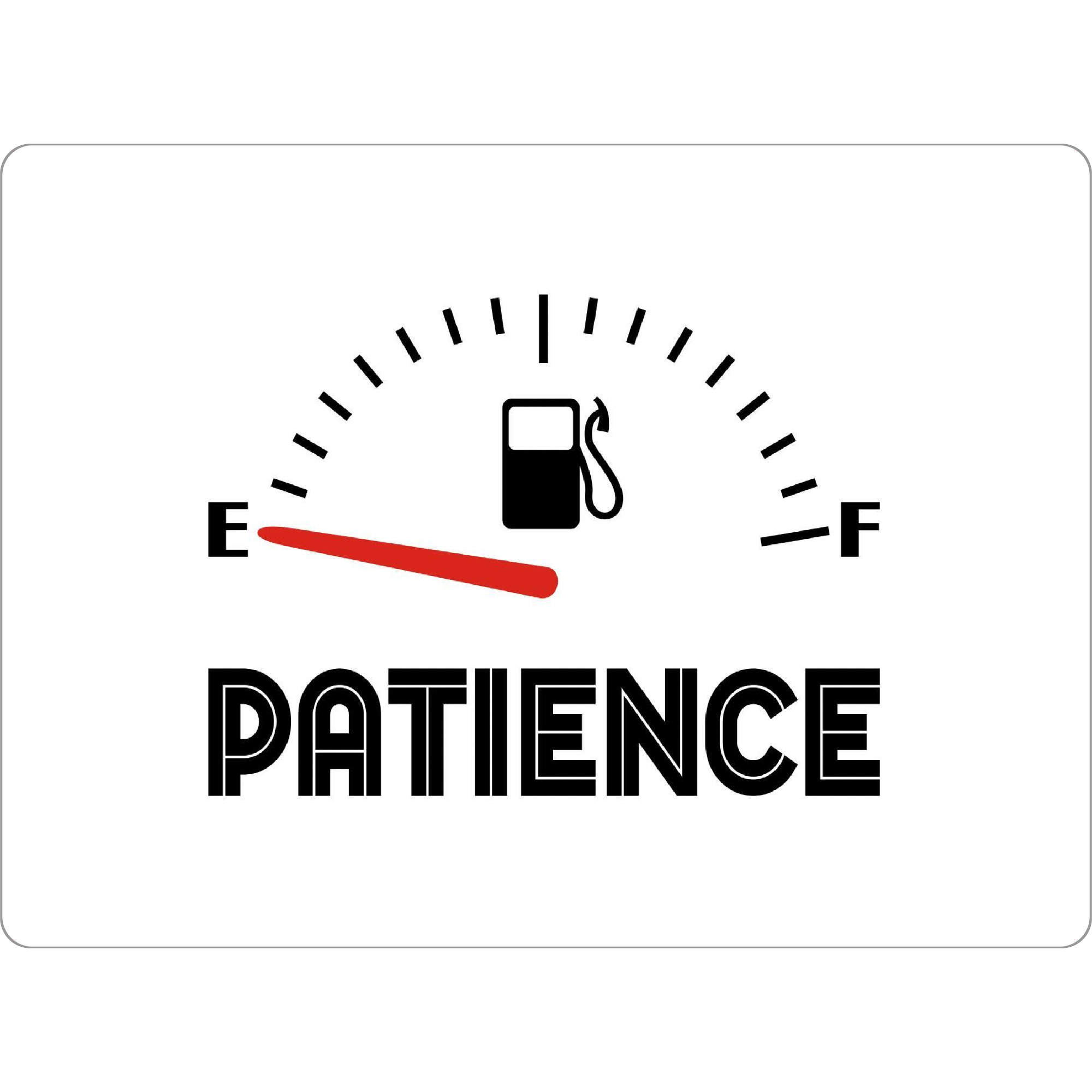 Tischset "Patience - Empty" artboxONE - Typografie,Für Kinder,Für Mama,Für Papa,Lustig