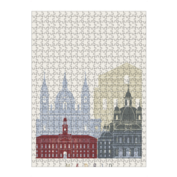 Puzzle Ravensburger "Madrid V2 skyline" artboxONE - Städte,Architektur