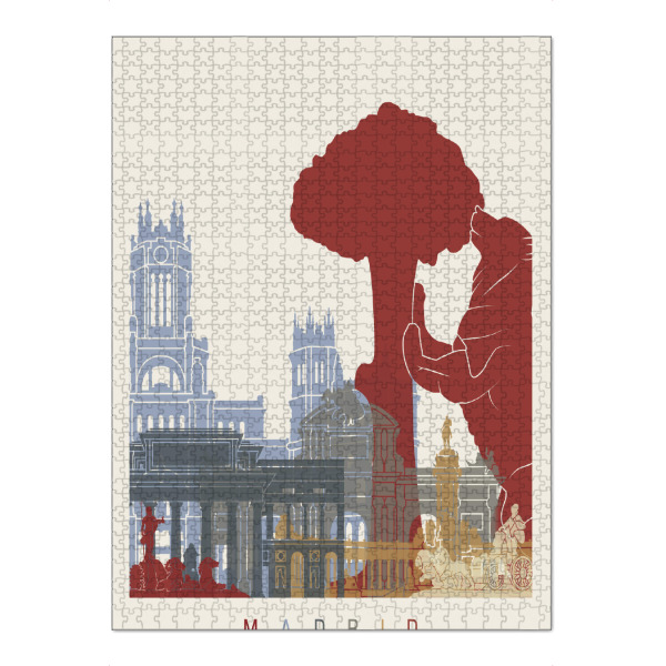 Puzzle Ravensburger "Madrid skyline" artboxONE - Städte,Architektur