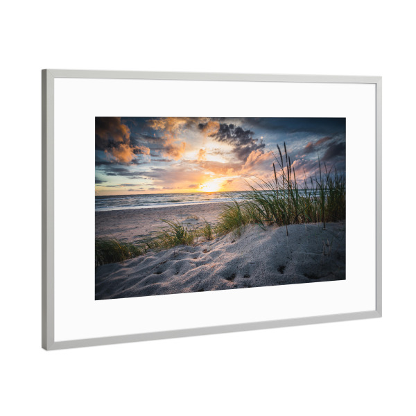 Poster mit Rahmen Silber "Ostseestrand" artboxONE - Natur,Reise,Reise / Strand und Meer