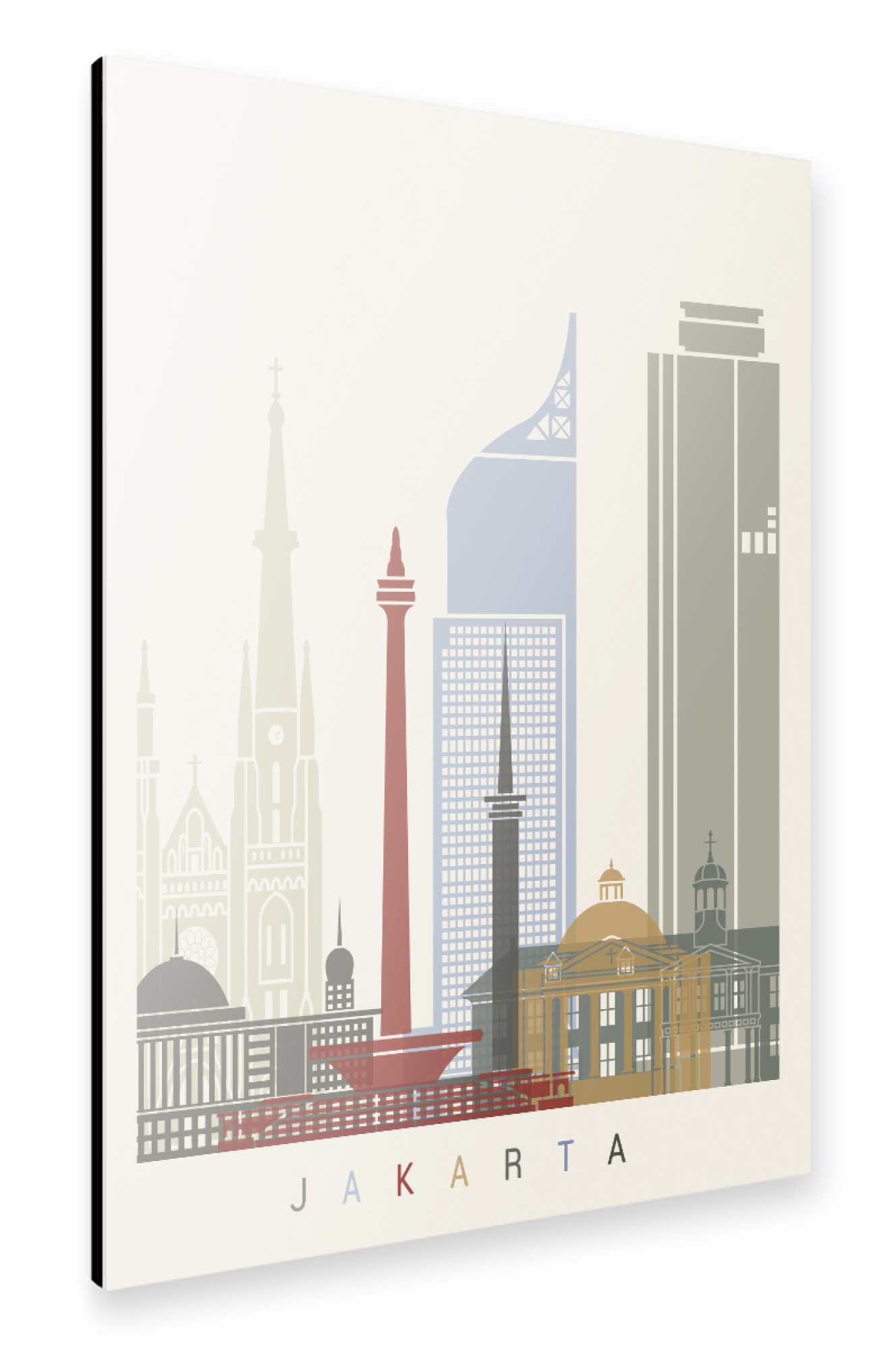 Alu-Dibond "Jakarta skyline" 75x50 cm artboxONE