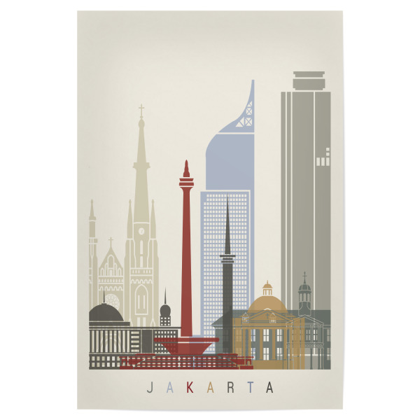 Poster "Jakarta skyline" artboxONE - Städte,Architektur