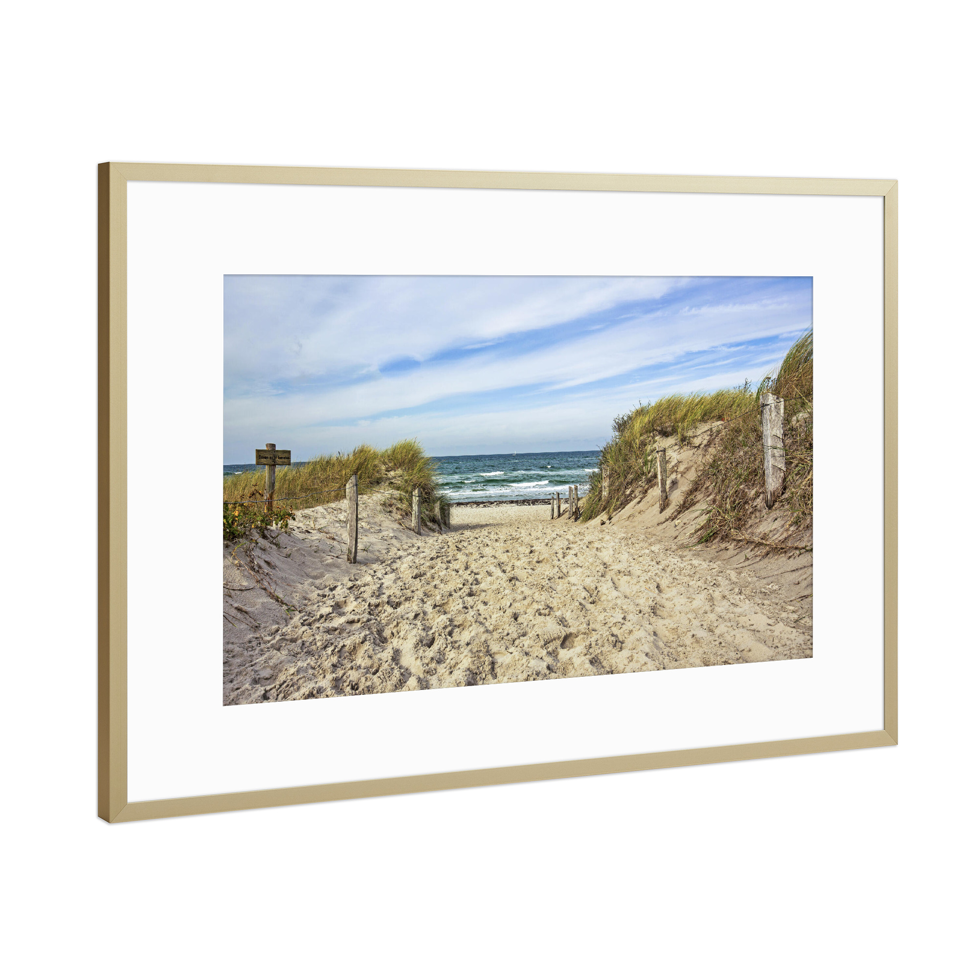 Poster mit Rahmen Gold "Fischland Darß" artboxONE - Natur,Reise / Strand und Meer,Reise / Länder
