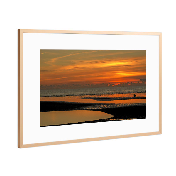 Poster mit Rahmen Kupfer "Lichtstimmung am Nordseestrand" artboxONE - Natur,Reise,Reise / Strand und Meer