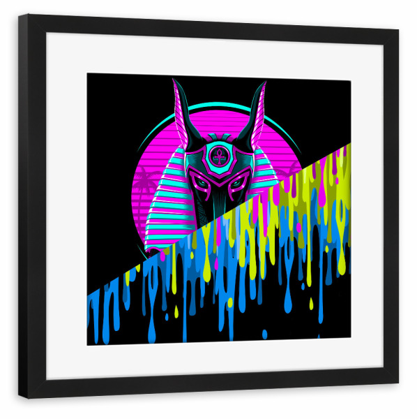 Poster mit Rahmen schwarz "Double Egyptian Liquid Pharaoh" artboxONE - Abstrakt