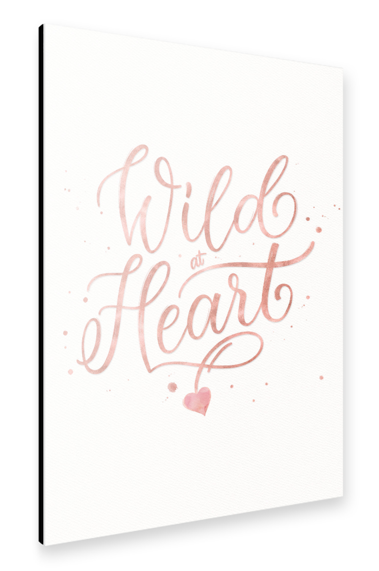 Alu-Dibond "Wild at Heart. Rosegold" 30x20 cm artboxONE
