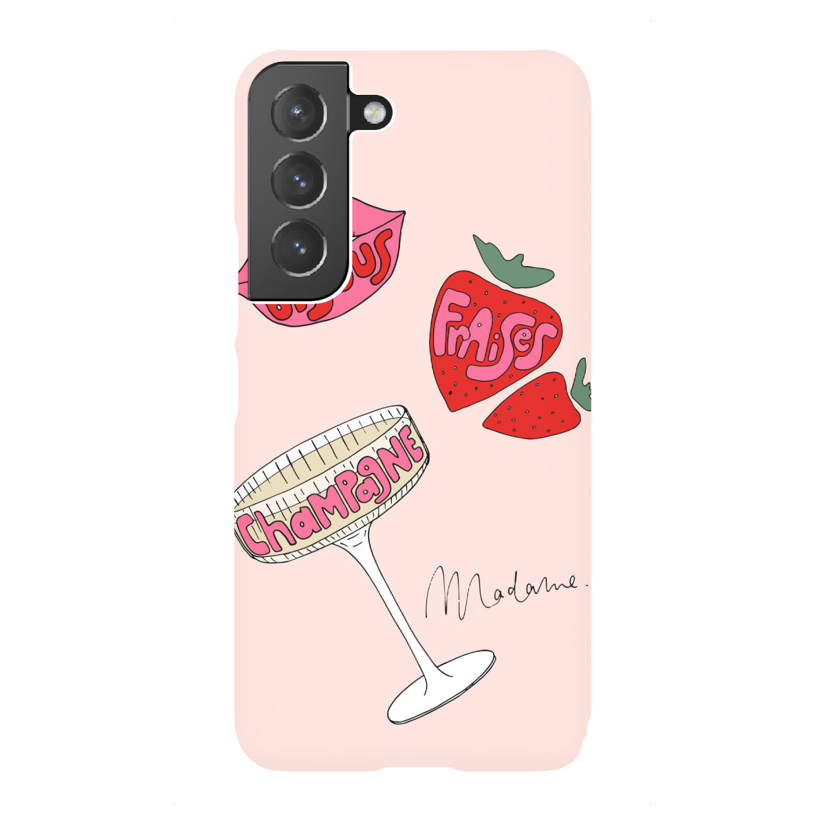 Samsung Galaxy "Bisous Fraises Champagne Madame" Premium-Case Handyhülle artboxONE