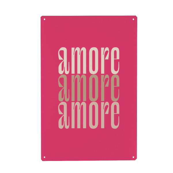Holzbild "Amore Liebe Italienisch" artboxONE - Typografie,Städte / Venedig,Liebe