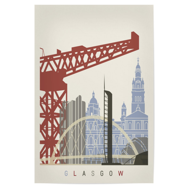 Poster 30x20 cm "Glasgow skyline" artboxONE - Städte,Architektur