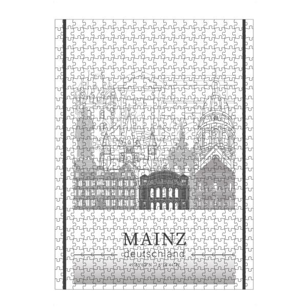 artboxONE Puzzle "Mainz skyline line art" artboxONE - Städte,Reise,Architektur,Kartografie