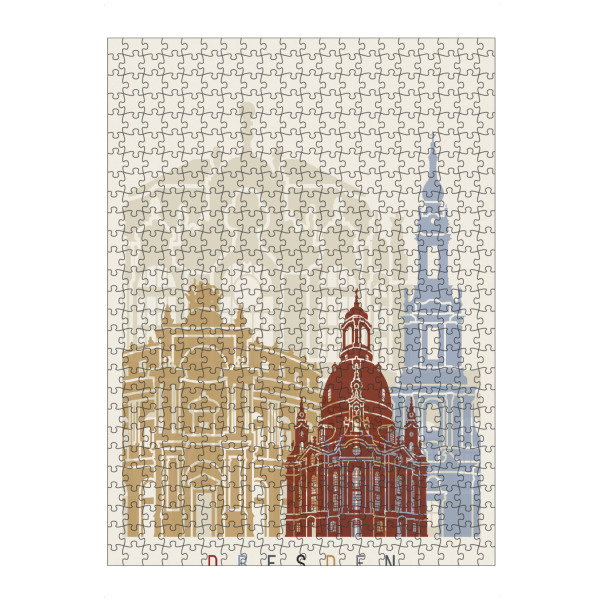 Puzzle Ravensburger "Dresden skyline bunt" artboxONE - Städte,Architektur