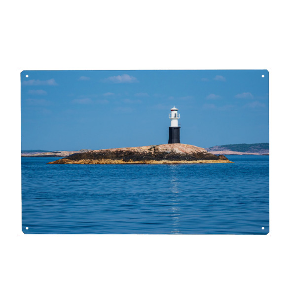 Holzbild "Schäreninsel mit Leuchtfeuer" artboxONE - Natur,Reise,Architektur,Reise / Strand und Meer,Reise / Länder